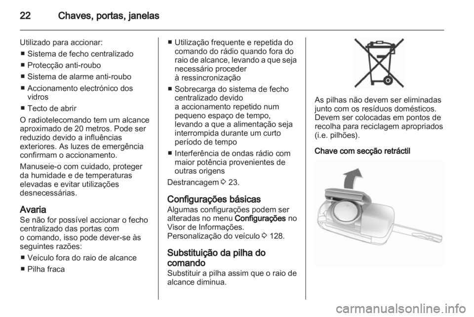 OPEL ASTRA J HB5 & ST 2012  Manual de Instruções (in Portugues) 