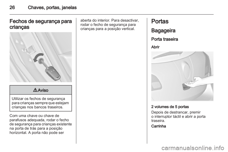 OPEL ASTRA J HB5 & ST 2012  Manual de Instruções (in Portugues) 