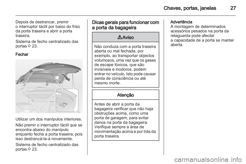 OPEL ASTRA J HB5 & ST 2012  Manual de Instruções (in Portugues) 