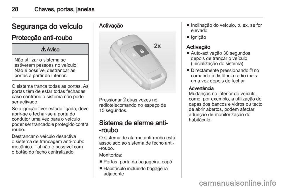 OPEL ASTRA J HB5 & ST 2012  Manual de Instruções (in Portugues) 