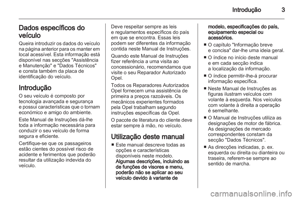 OPEL ASTRA J HB5 & ST 2012  Manual de Instruções (in Portugues) 