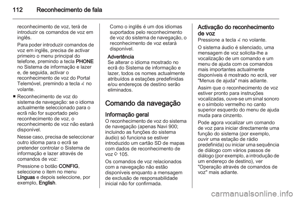 OPEL CASCADA 2013.5  Manual de Informação e Lazer (in Portugues) 
