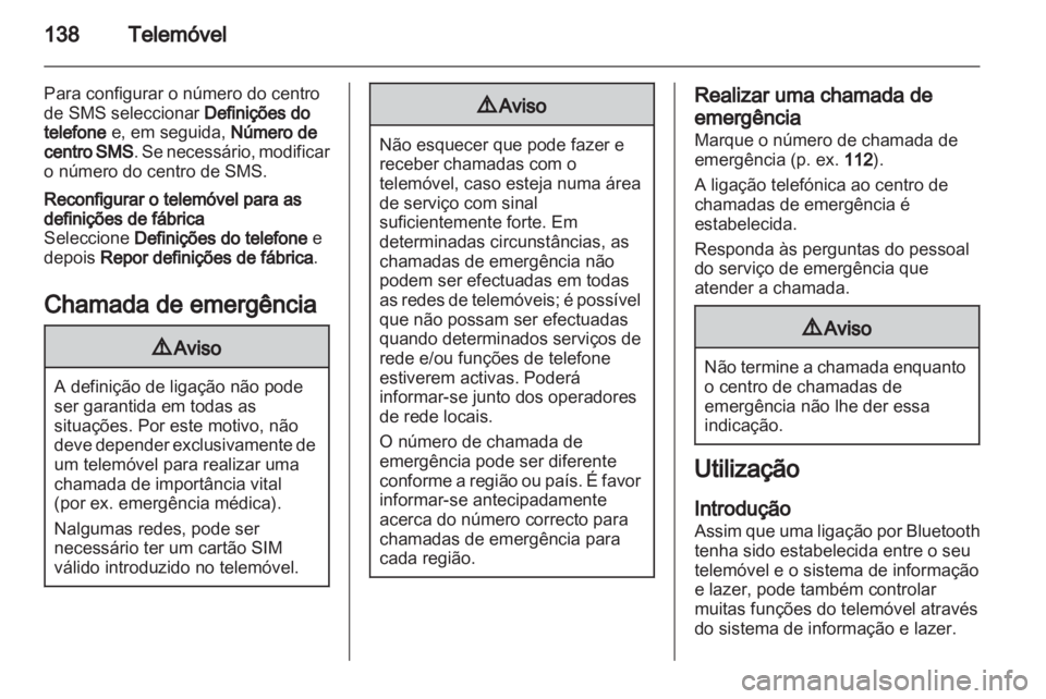 OPEL CASCADA 2013.5  Manual de Informação e Lazer (in Portugues) 