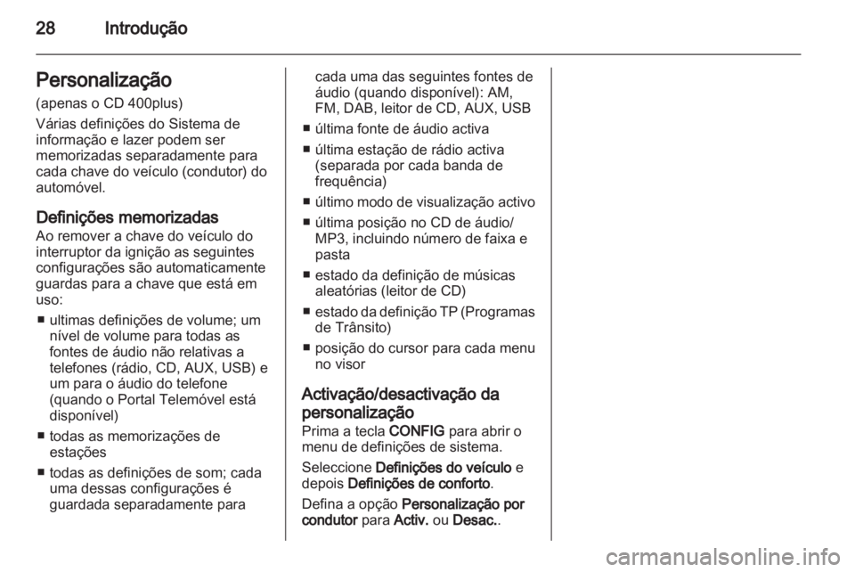 OPEL CASCADA 2013.5  Manual de Informação e Lazer (in Portugues) 