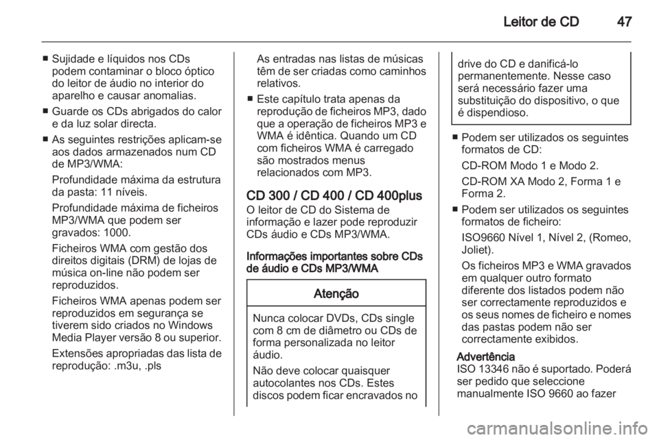 OPEL CASCADA 2013.5  Manual de Informação e Lazer (in Portugues) 