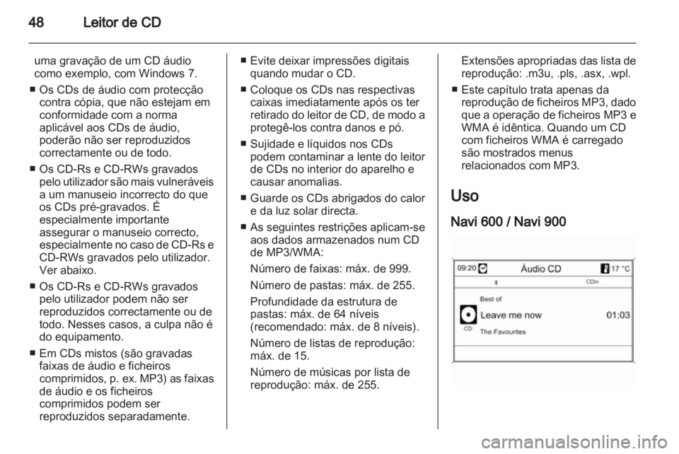 OPEL CASCADA 2013.5  Manual de Informação e Lazer (in Portugues) 