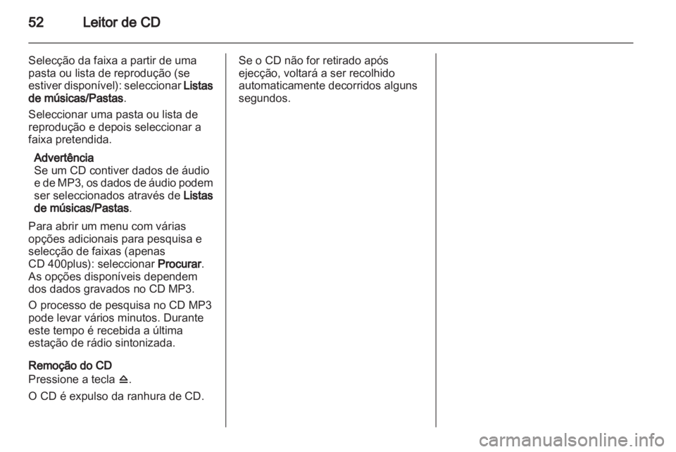OPEL CASCADA 2013.5  Manual de Informação e Lazer (in Portugues) 