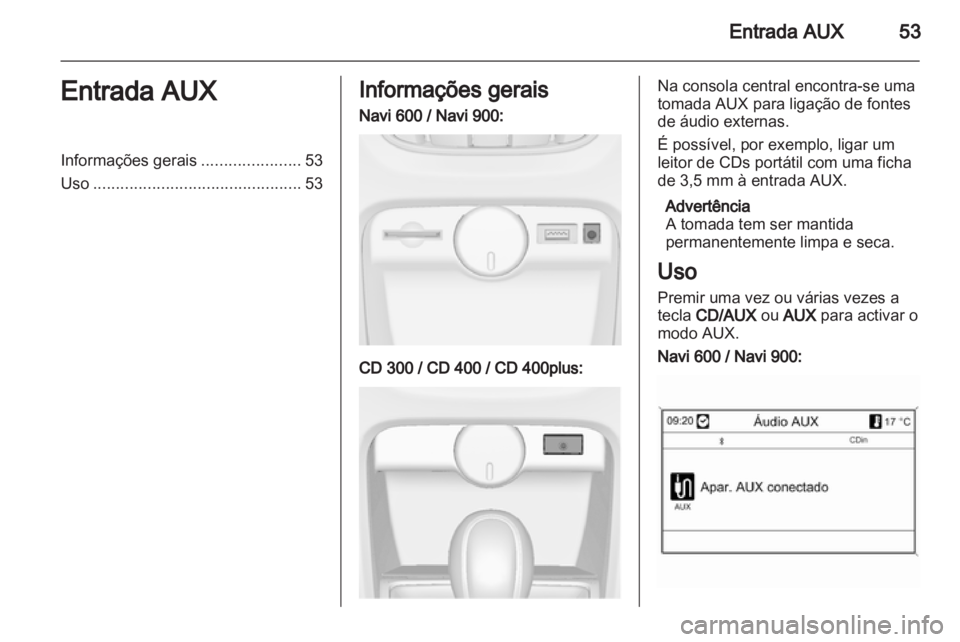 OPEL CASCADA 2013.5  Manual de Informação e Lazer (in Portugues) 