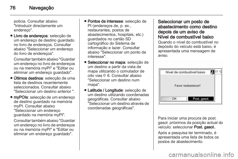 OPEL CASCADA 2013.5  Manual de Informação e Lazer (in Portugues) 