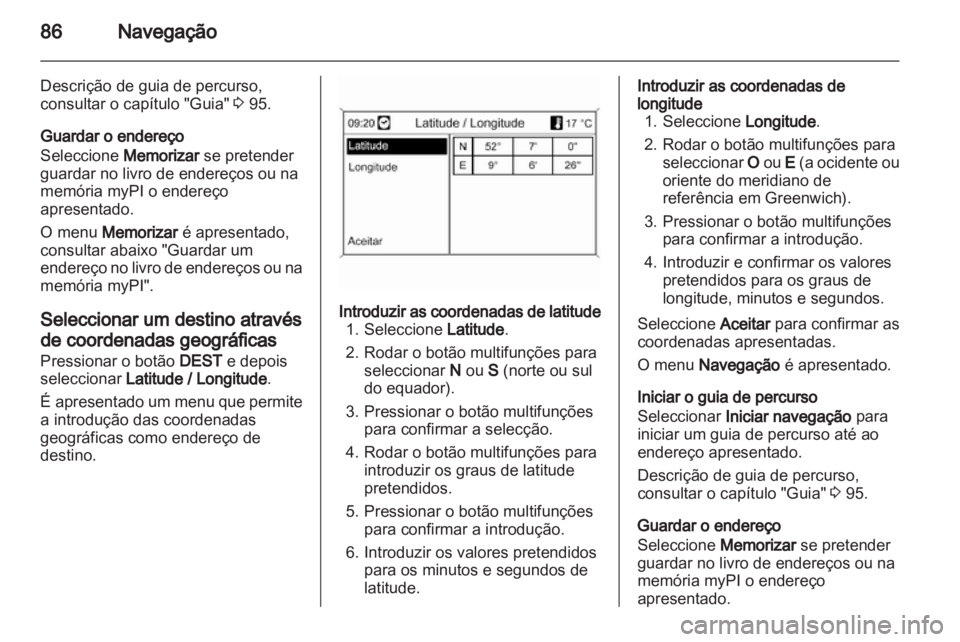 OPEL CASCADA 2013.5  Manual de Informação e Lazer (in Portugues) 