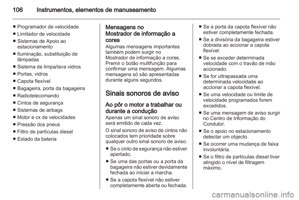 OPEL CASCADA 2013.5  Manual de Instruções (in Portugues) 