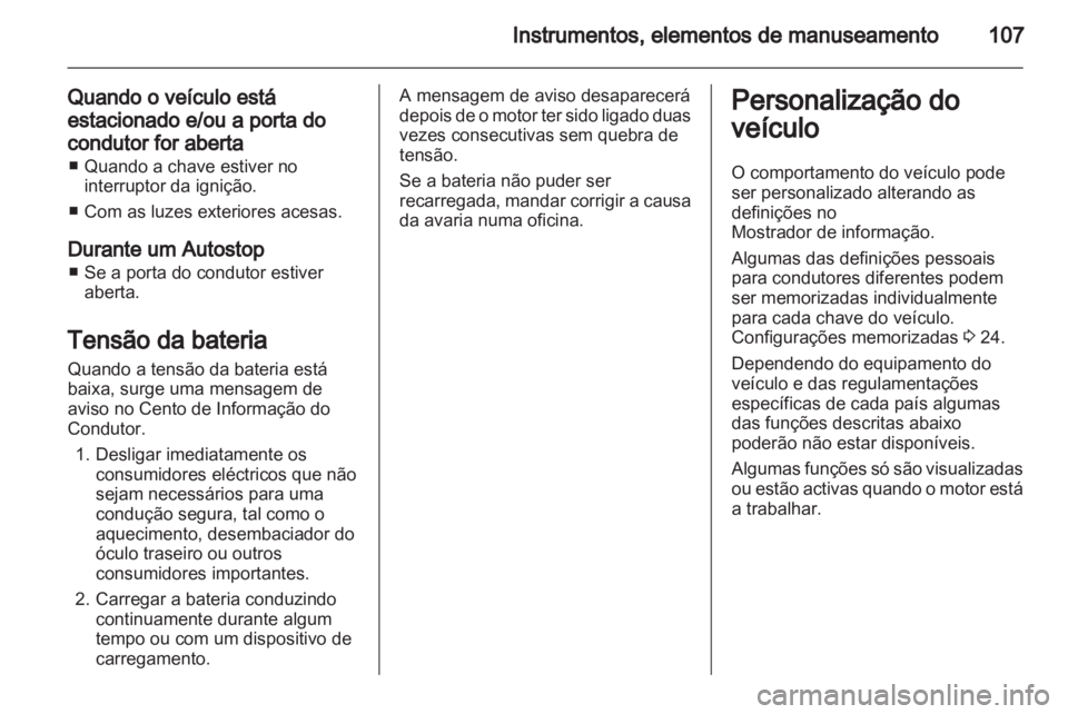 OPEL CASCADA 2013.5  Manual de Instruções (in Portugues) 