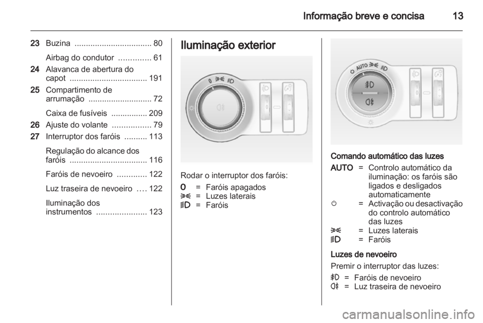 OPEL CASCADA 2013.5  Manual de Instruções (in Portugues) 