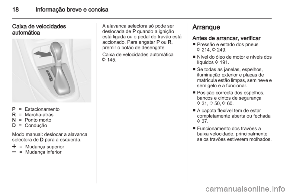OPEL CASCADA 2013.5  Manual de Instruções (in Portugues) 