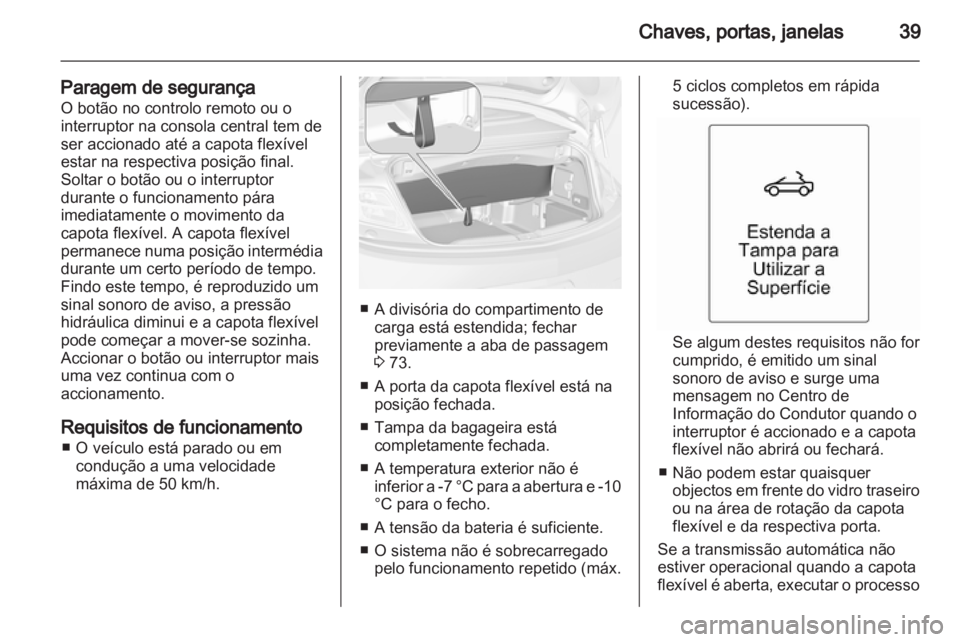 OPEL CASCADA 2013.5  Manual de Instruções (in Portugues) 