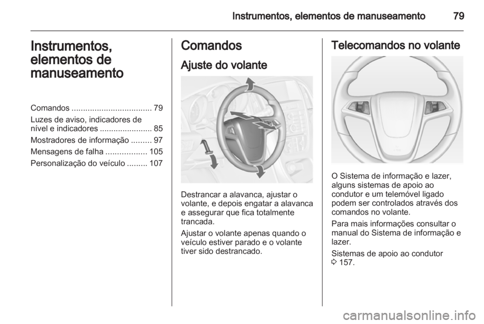 OPEL CASCADA 2013.5  Manual de Instruções (in Portugues) 