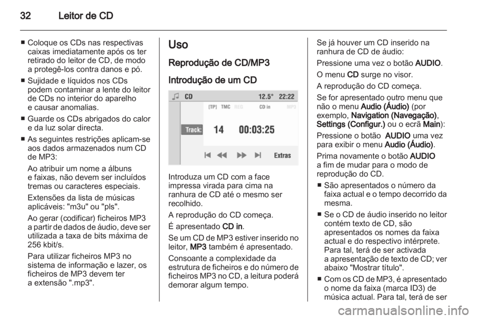OPEL COMBO 2011  Manual de Informação e Lazer (in Portugues) 