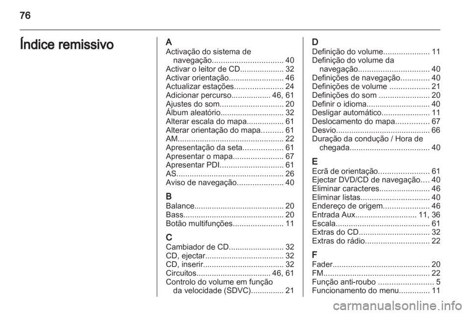 OPEL COMBO 2011  Manual de Informação e Lazer (in Portugues) 