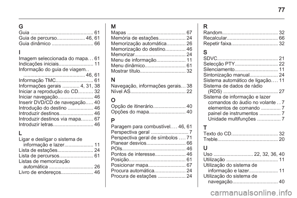 OPEL COMBO 2011  Manual de Informação e Lazer (in Portugues) 