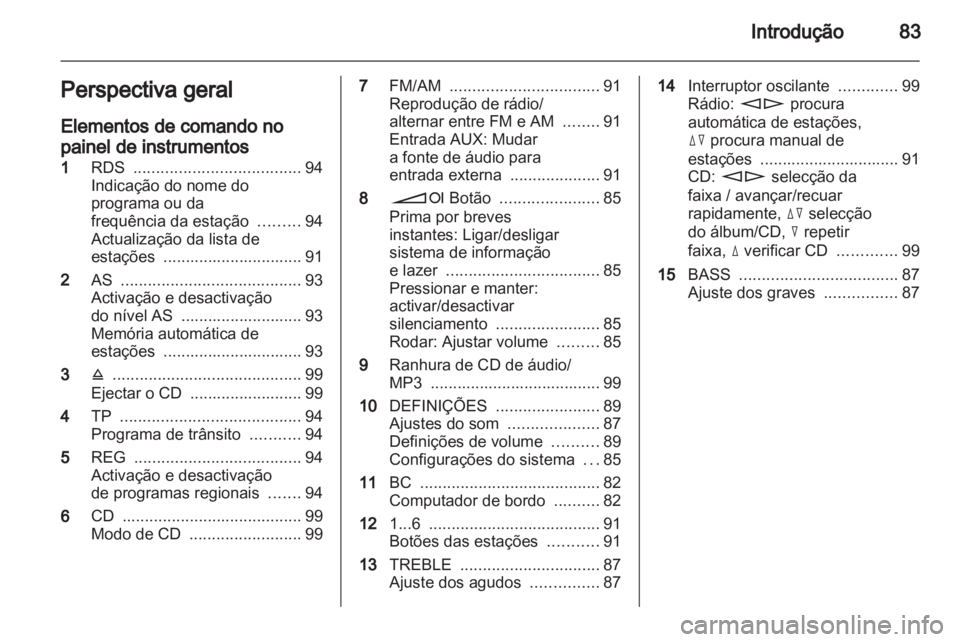 OPEL COMBO 2011  Manual de Informação e Lazer (in Portugues) 