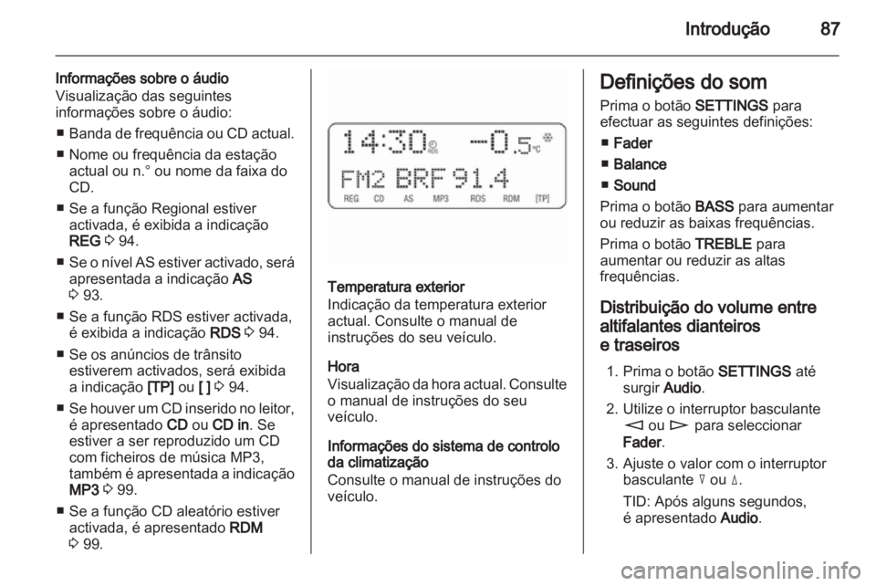 OPEL COMBO 2011  Manual de Informação e Lazer (in Portugues) 