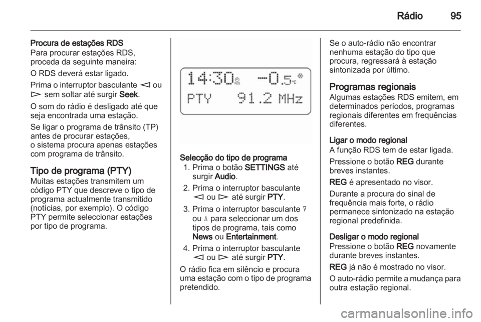 OPEL COMBO 2011  Manual de Informação e Lazer (in Portugues) 