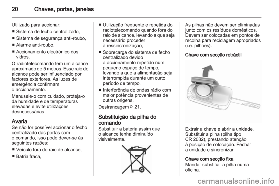 OPEL COMBO 2011.5  Manual de Instruções (in Portugues) 