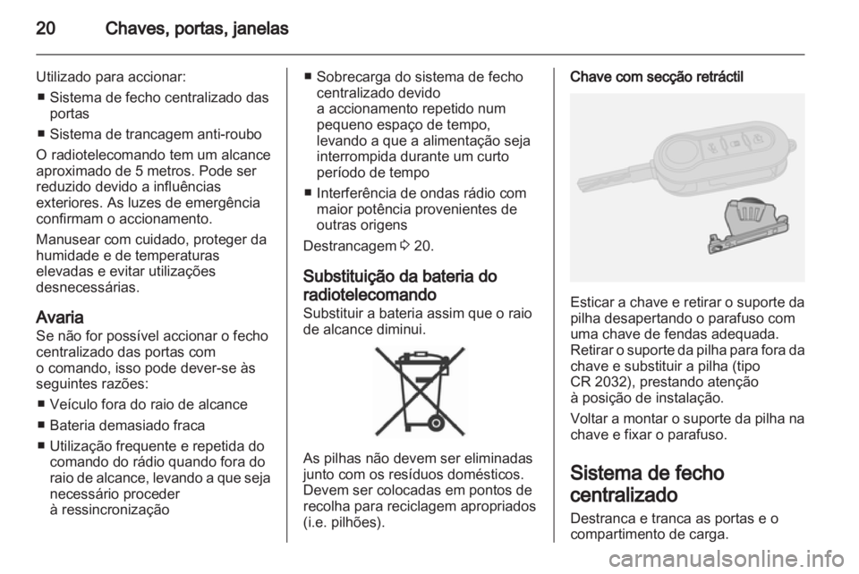 OPEL COMBO D 2012  Manual de Instruções (in Portugues) 