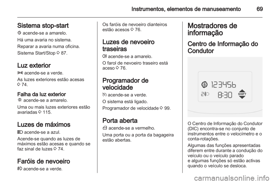 OPEL COMBO D 2012  Manual de Instruções (in Portugues) 