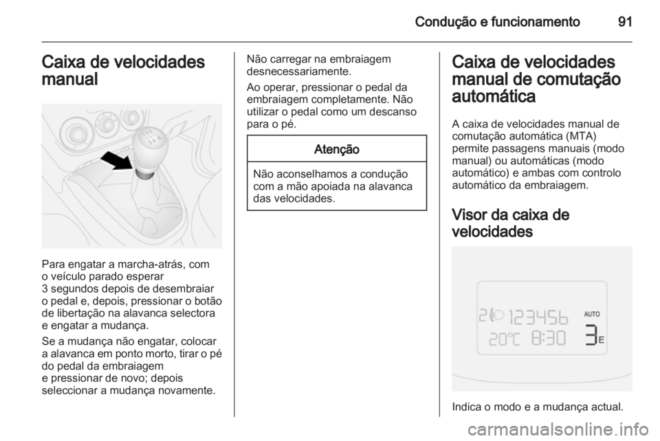 OPEL COMBO D 2012  Manual de Instruções (in Portugues) 