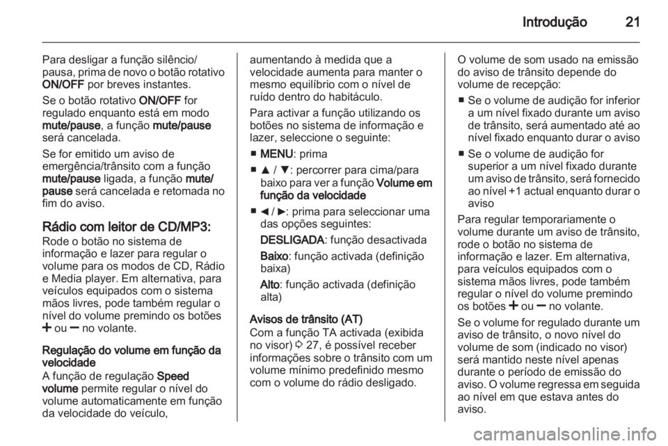 OPEL COMBO D 2013  Manual de Informação e Lazer (in Portugues) 