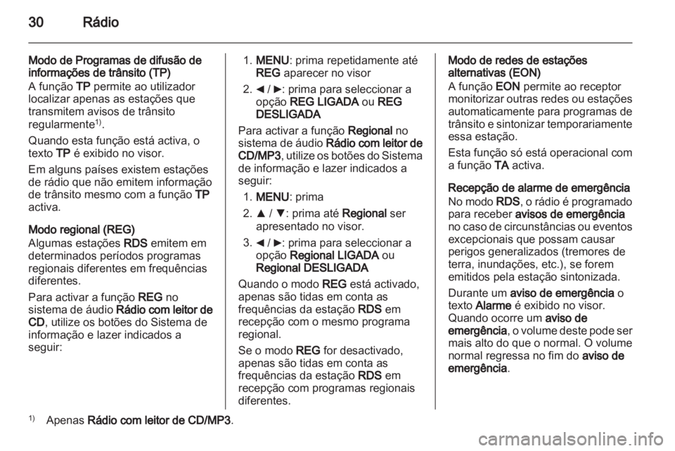 OPEL COMBO D 2013  Manual de Informação e Lazer (in Portugues) 