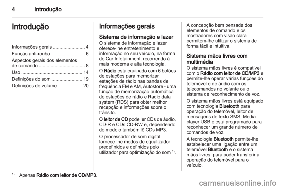 OPEL COMBO D 2013  Manual de Informação e Lazer (in Portugues) 
