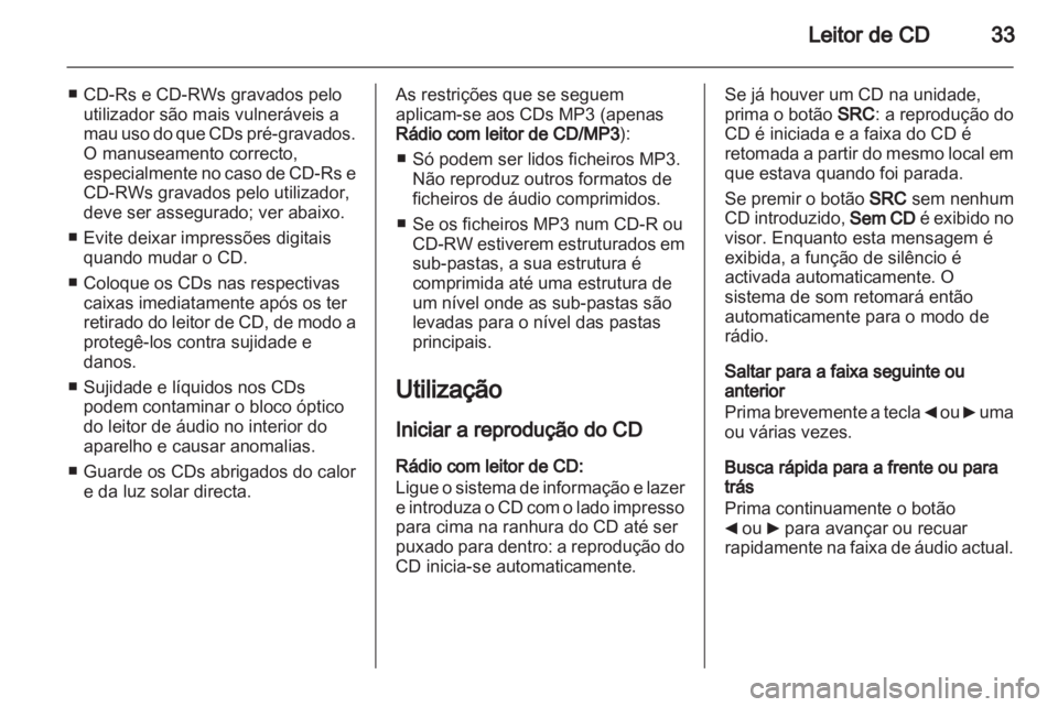 OPEL COMBO D 2013  Manual de Informação e Lazer (in Portugues) 
