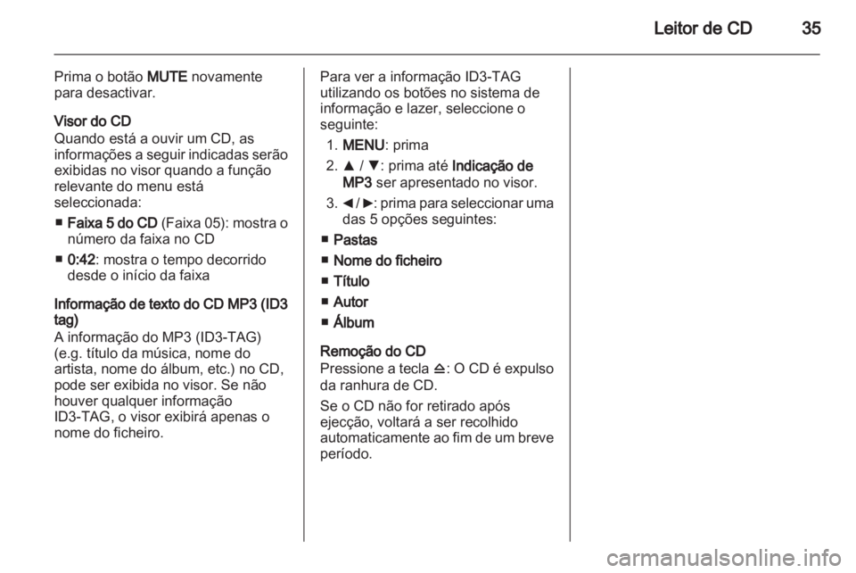 OPEL COMBO D 2013  Manual de Informação e Lazer (in Portugues) 