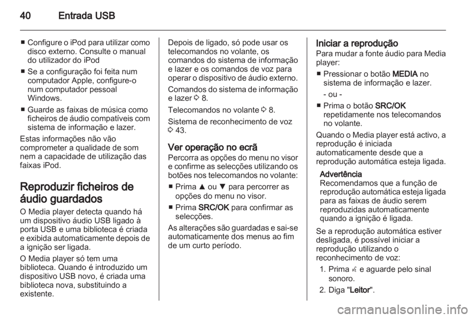 OPEL COMBO D 2013  Manual de Informação e Lazer (in Portugues) 