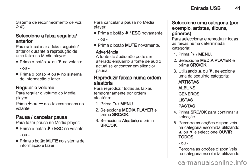 OPEL COMBO D 2013  Manual de Informação e Lazer (in Portugues) 