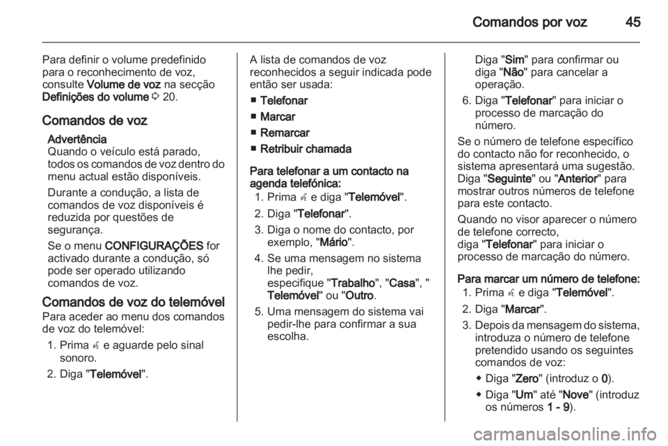 OPEL COMBO D 2013  Manual de Informação e Lazer (in Portugues) 