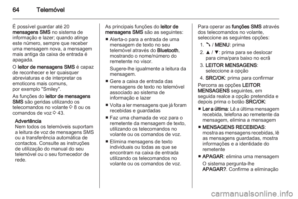 OPEL COMBO D 2013  Manual de Informação e Lazer (in Portugues) 