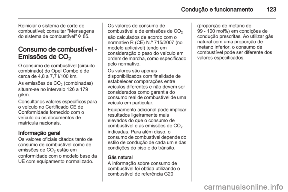 OPEL COMBO D 2013  Manual de Instruções (in Portugues) 