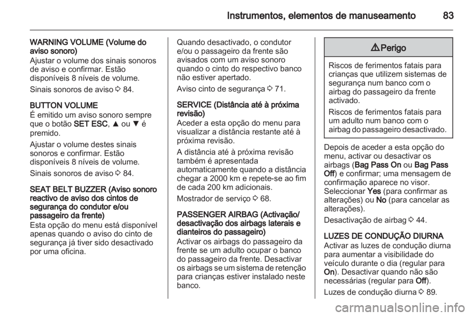 OPEL COMBO D 2013  Manual de Instruções (in Portugues) 