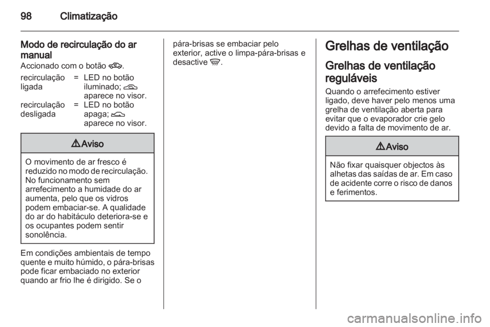 OPEL COMBO D 2013  Manual de Instruções (in Portugues) 