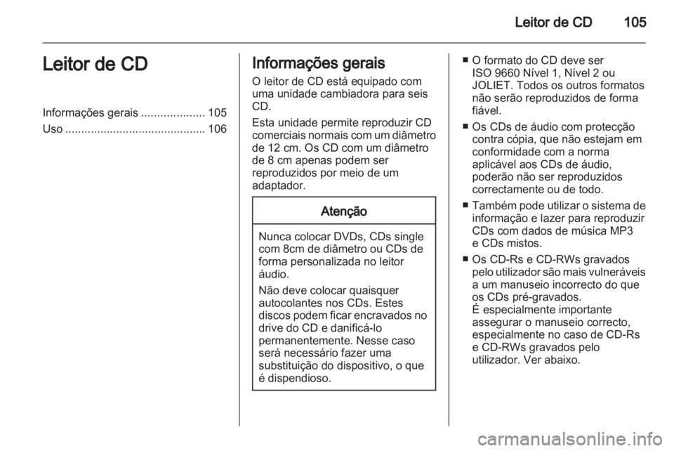 OPEL CORSA 2010.5  Manual de Informação e Lazer (in Portugues) 