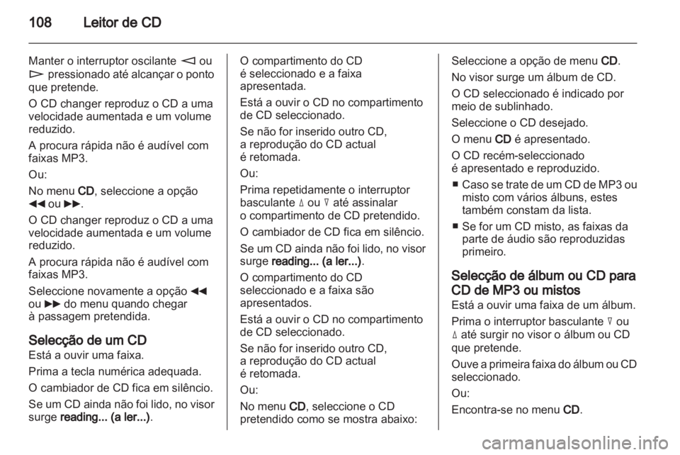 OPEL CORSA 2010.5  Manual de Informação e Lazer (in Portugues) 