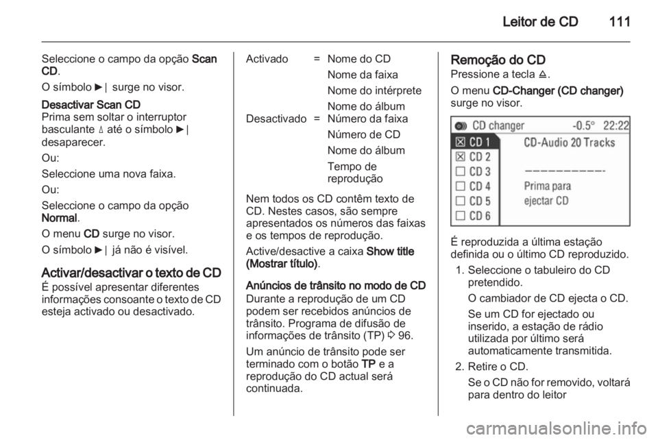 OPEL CORSA 2010.5  Manual de Informação e Lazer (in Portugues) 