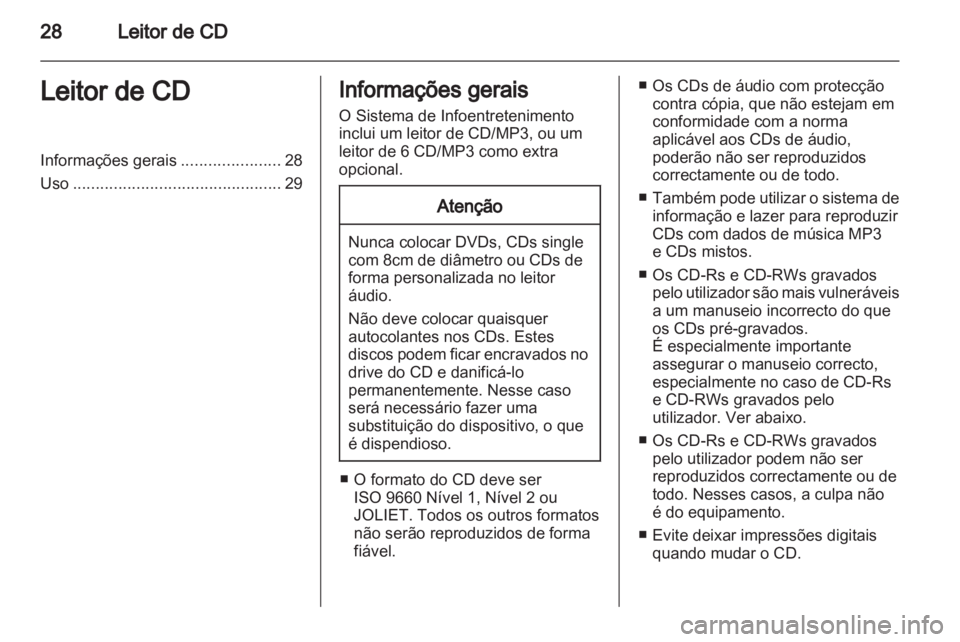 OPEL CORSA 2010.5  Manual de Informação e Lazer (in Portugues) 