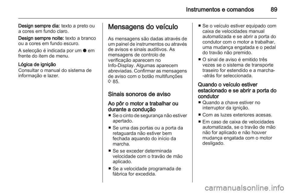 OPEL CORSA 2010.5  Manual de Instruções (in Portugues) 