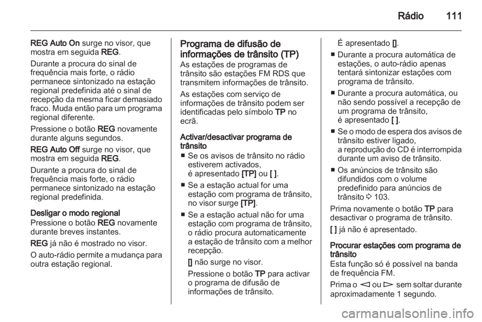 OPEL CORSA 2011  Manual de Informação e Lazer (in Portugues) 