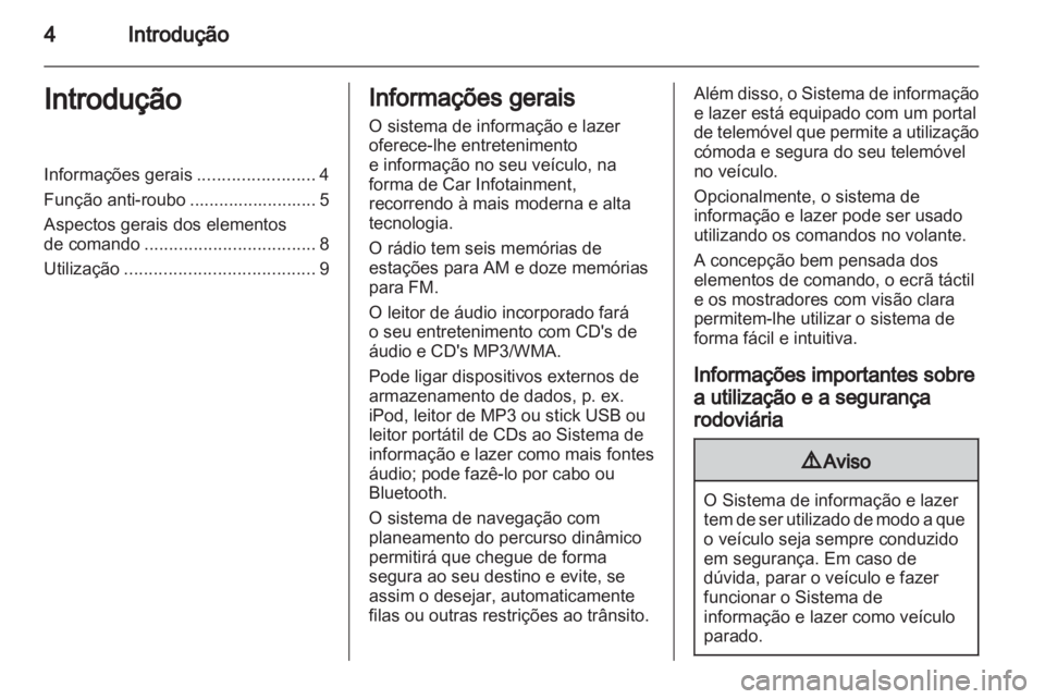 OPEL CORSA 2011  Manual de Informação e Lazer (in Portugues) 