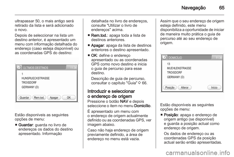 OPEL CORSA 2011  Manual de Informação e Lazer (in Portugues) 
